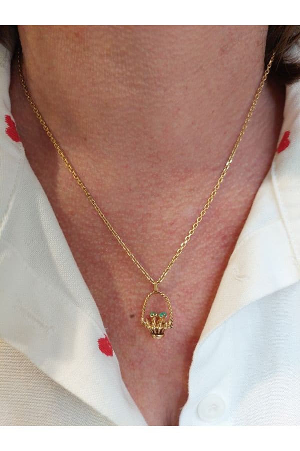 Pendentif Panier de Fleurs - photo 2