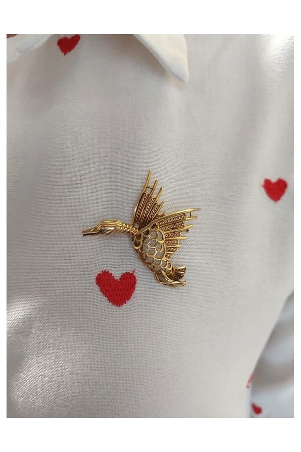 Broche Canard en Vol Diamant - photo 2