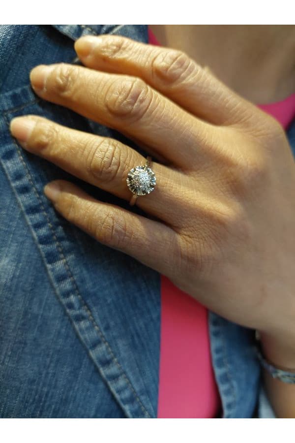 Bague Style Solitaire Diamants - photo 2