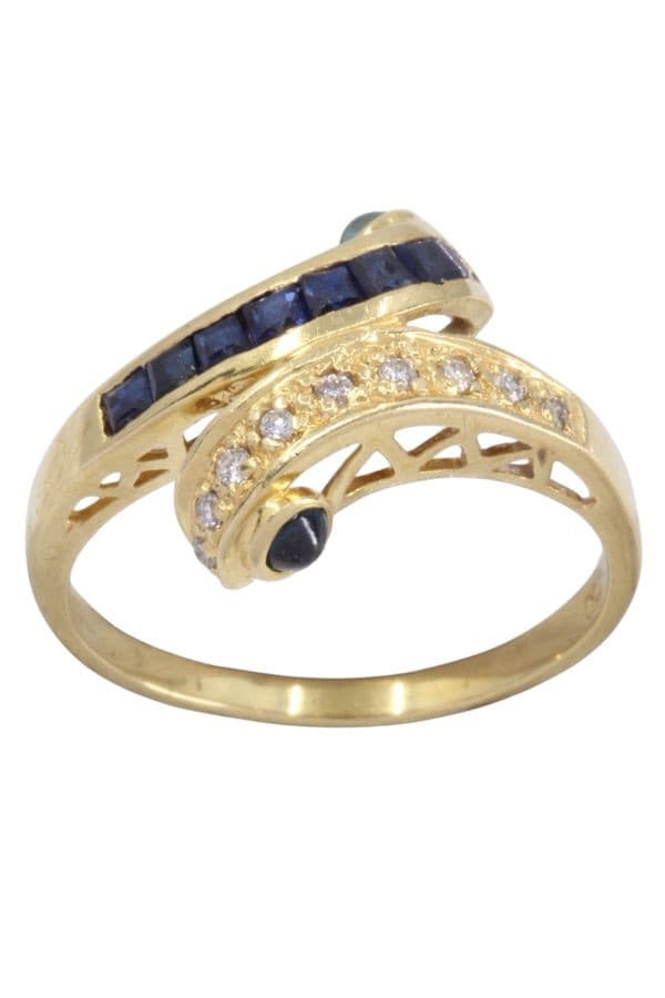 Bague Moderne Saphirs et Diamants
