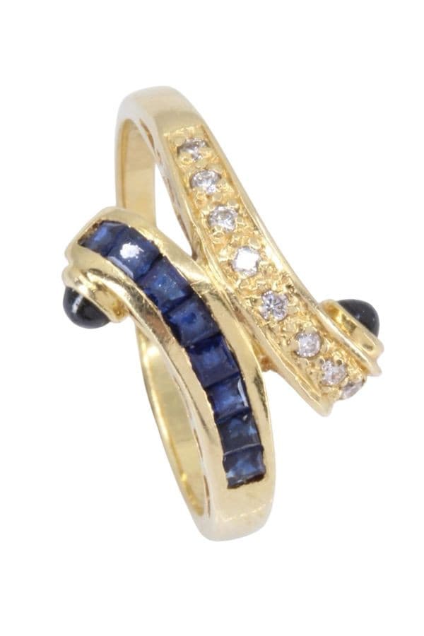 Bague Moderne Saphirs et Diamants - photo 4