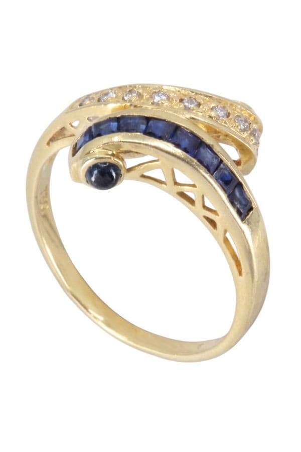 Bague Moderne Saphirs et Diamants - photo 5