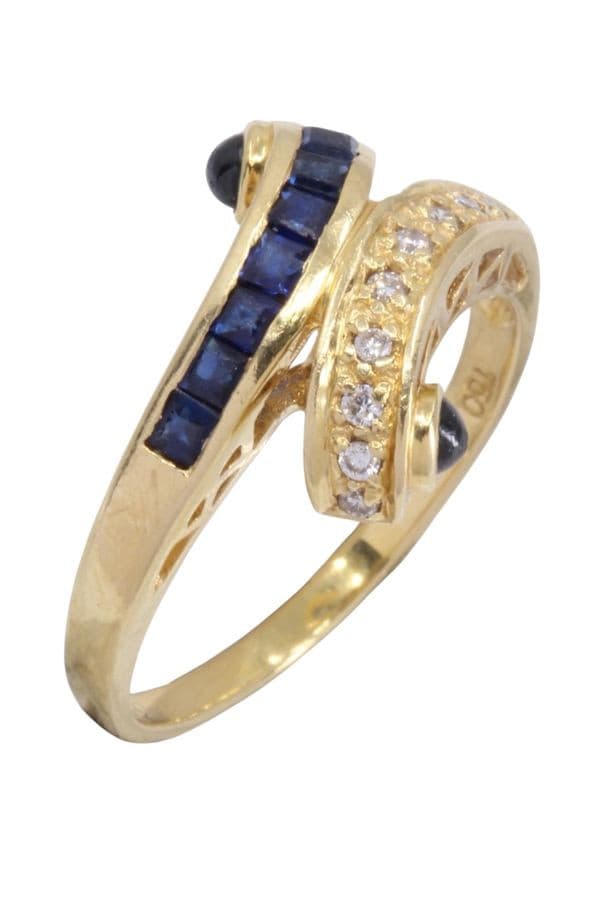 Bague Moderne Saphirs et Diamants - photo 3