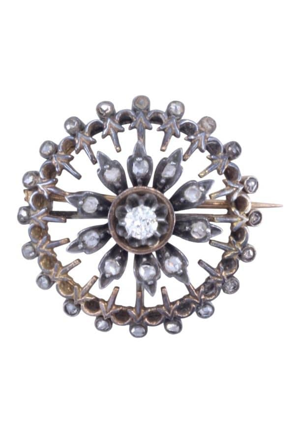 BROCHE ANCIENNE DIAMANTS, photo 2 sur 3
