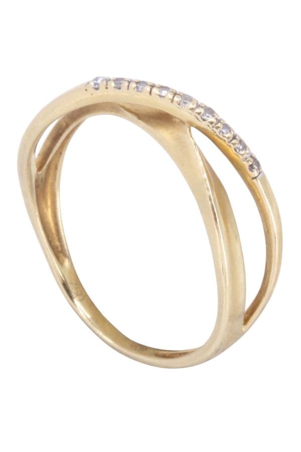 Bague Moderne Entrelacée Diamants - photo 5