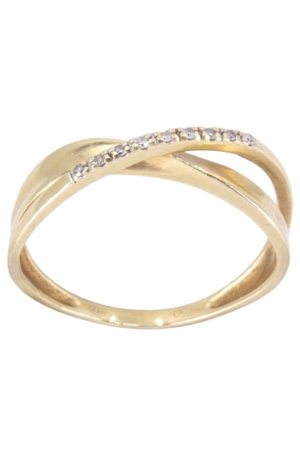 Bague Moderne Entrelacée Diamants