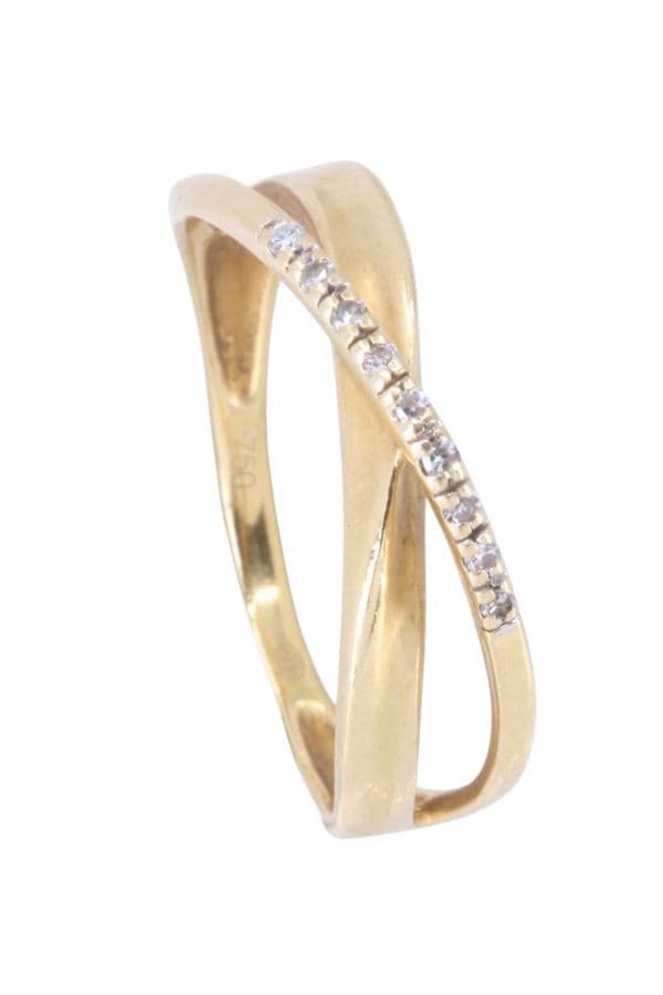 Bague Moderne Entrelacée Diamants - photo 4
