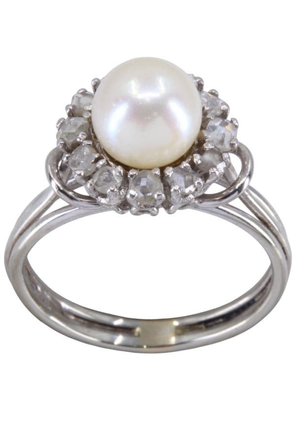 Bague Perle et Diamants 50'