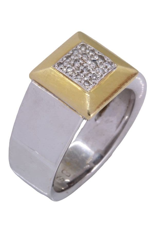 Chevalière 2 Ors Diamants - photo 3