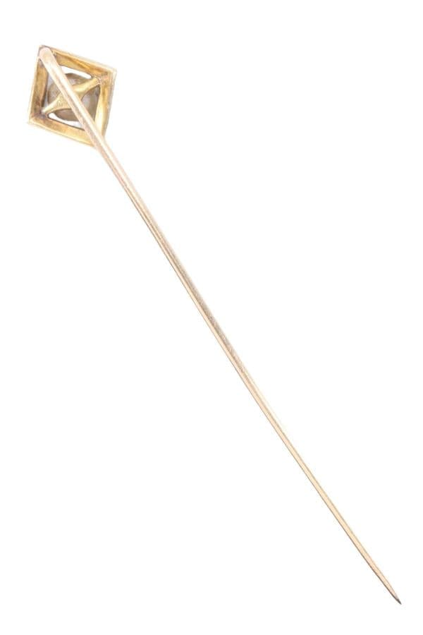 Épingle Art-Nouveau Perle et Diamants - photo 3