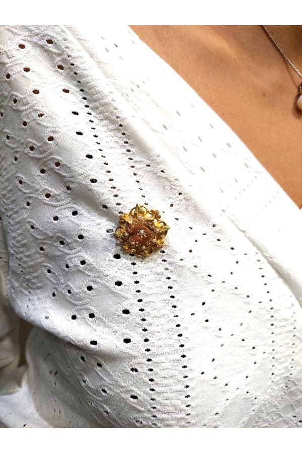 Broche Perles Fines Napoléon Iii - photo 2