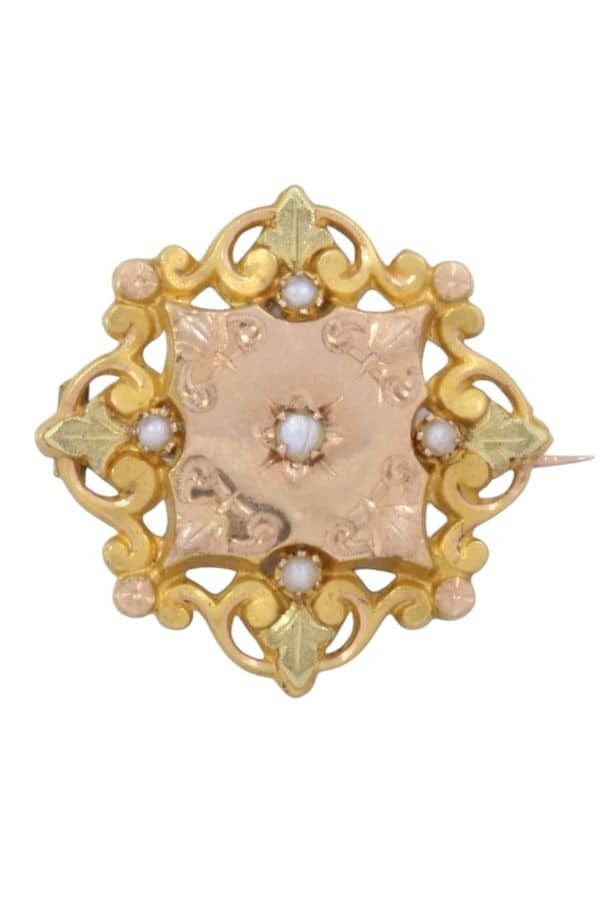 BROCHE PERLES FINES NAPOLÉON III, photo 2 sur 3