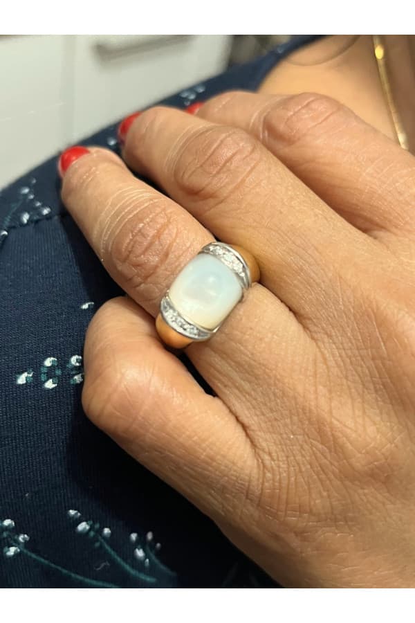 Bague Moderne Nacre et Diamants - photo 2