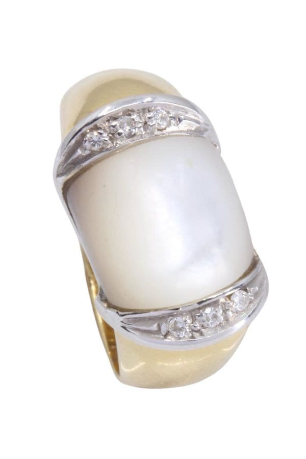 Bague Moderne Nacre et Diamants - photo 6