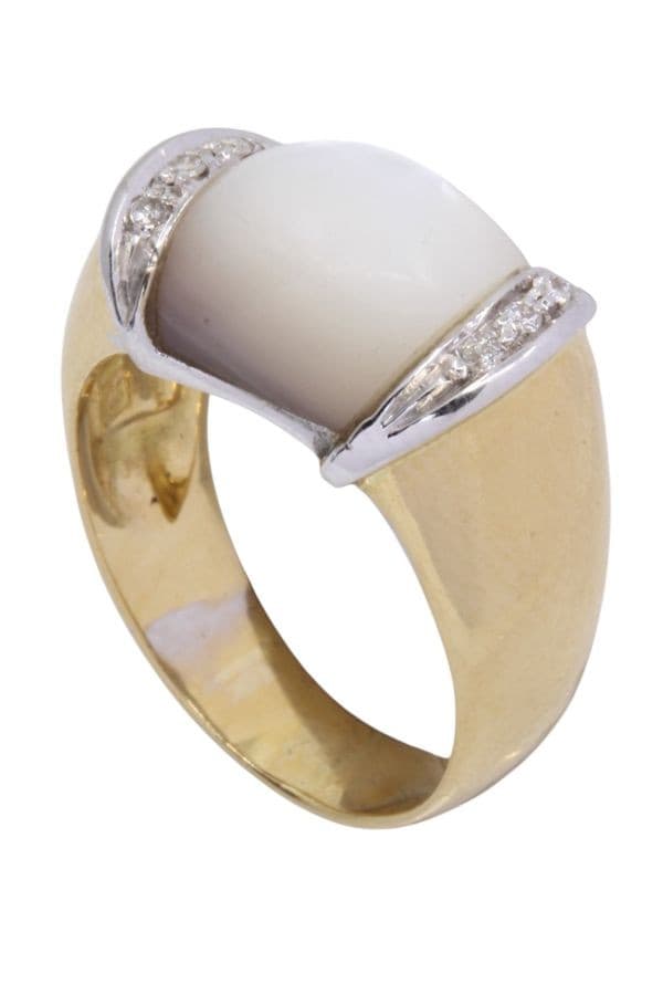 Bague Moderne Nacre et Diamants - photo 5