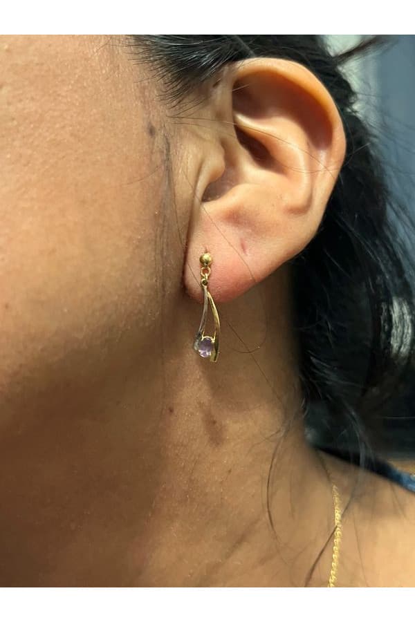 Boucles d'Oreilles Améthyste - photo 2
