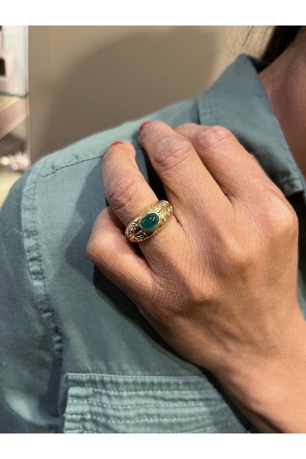 Bague Émeraude et Diamants - photo 2