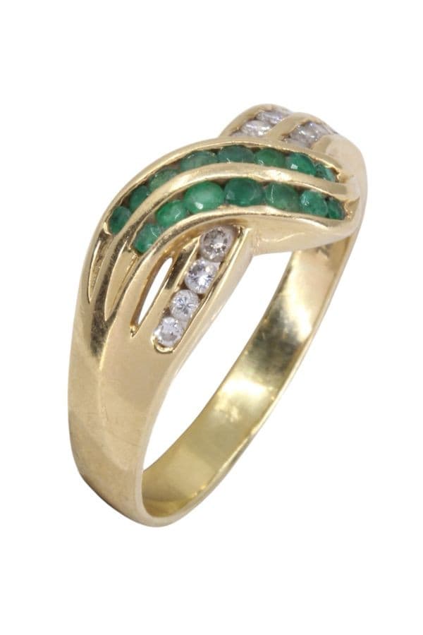Bague Émeraudes et Diamants - photo 3