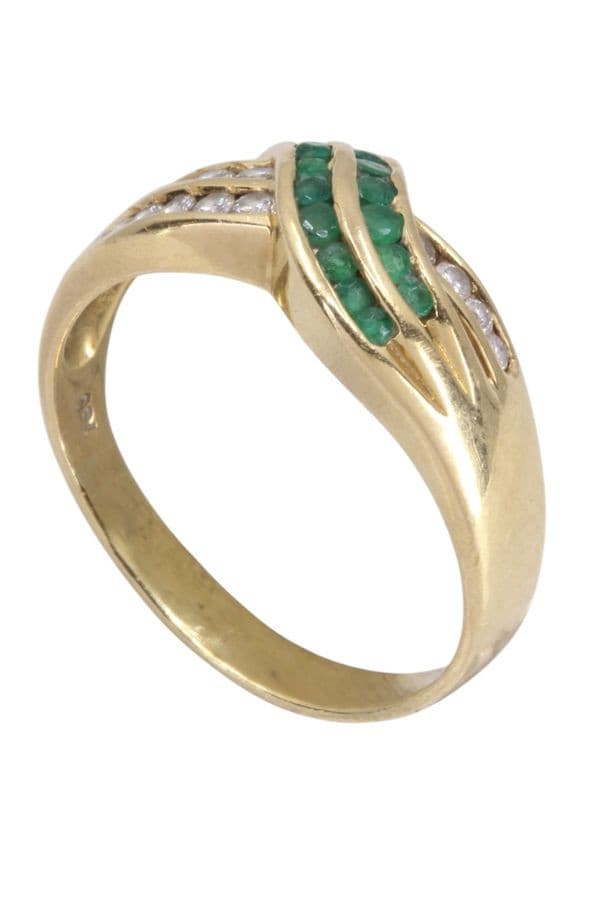 Bague Émeraudes et Diamants - photo 4