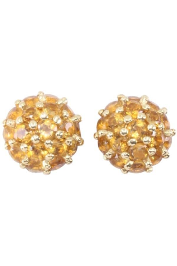 BOUCLES D'OREILLES CITRINES, photo 2 sur 3