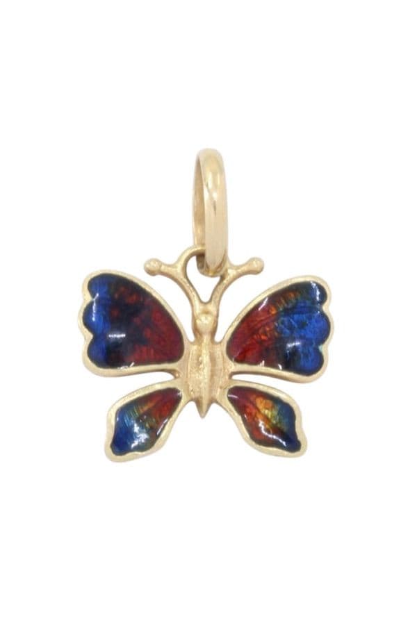 Pendentif Papillon Émail