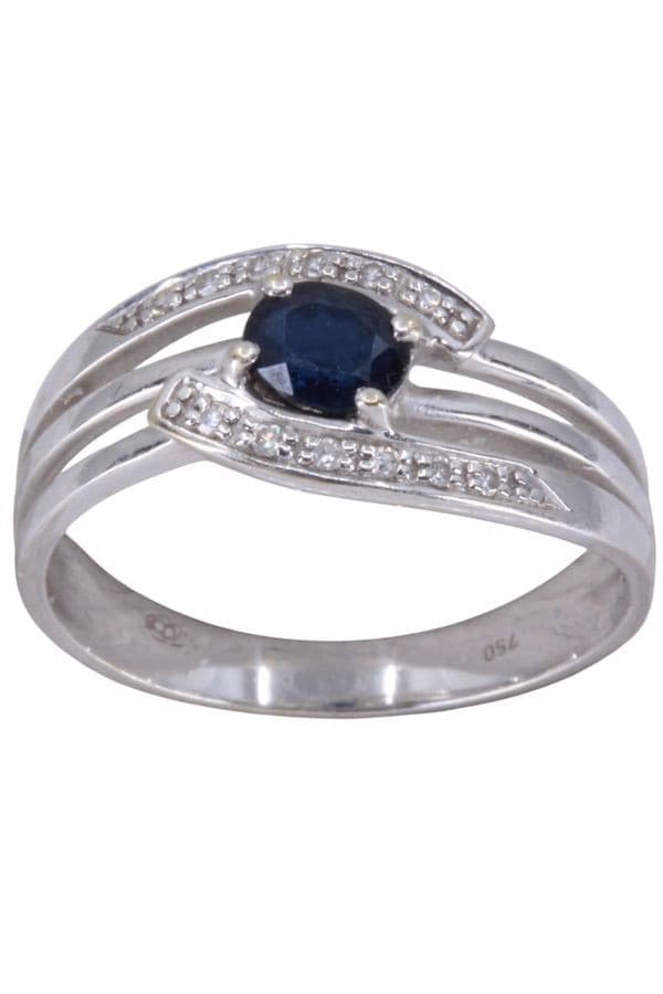 Bague Moderne Saphir et Diamants