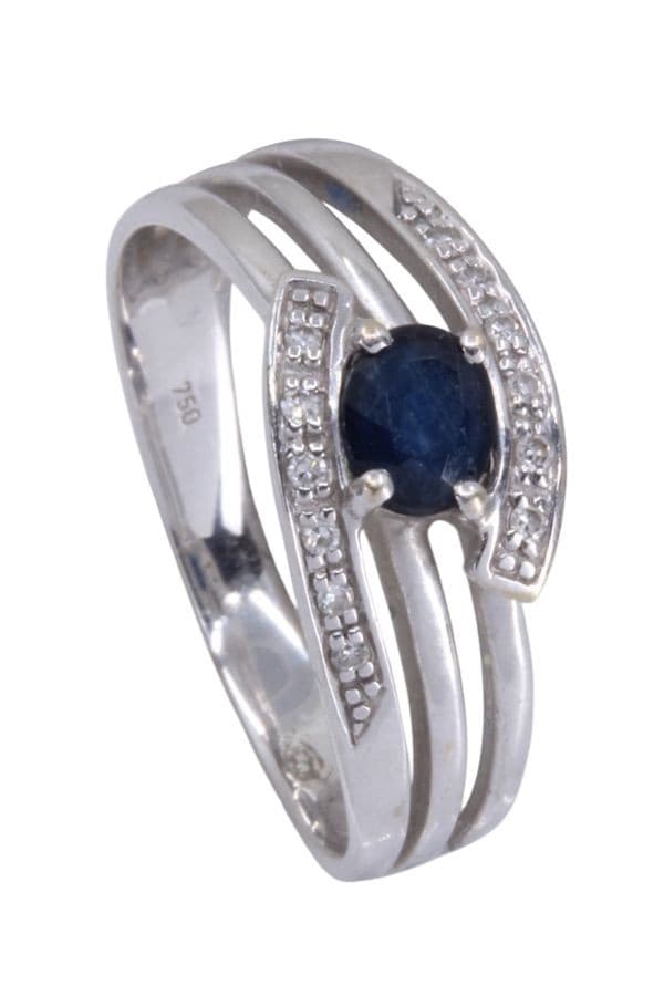 Bague Moderne Saphir et Diamants - photo 5
