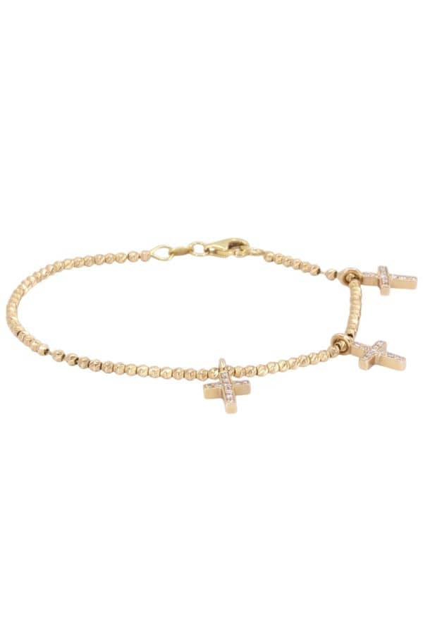 BRACELET CROIX DIAMANTÉES, photo 2 sur 3