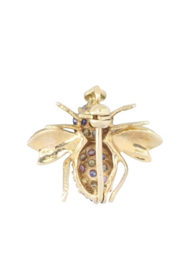 Broche Mouche Saphirs de Couleur - photo 3