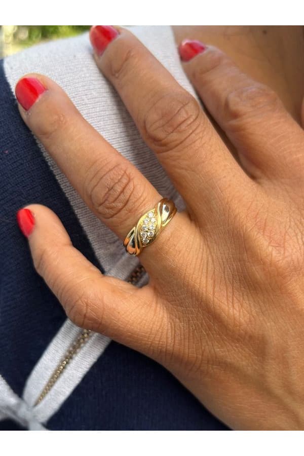 Bague 2 Ors Diamants - photo 2