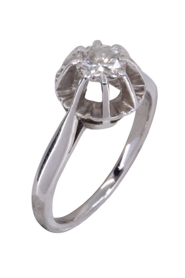 Solitaire Ancien Diamant 0.50 Carat - photo 3
