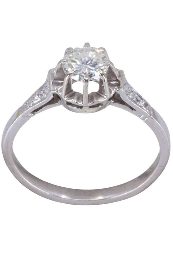 SOLITAIRE ANCIEN DIAMANTS 0.65 CARAT, photo 2 sur 3
