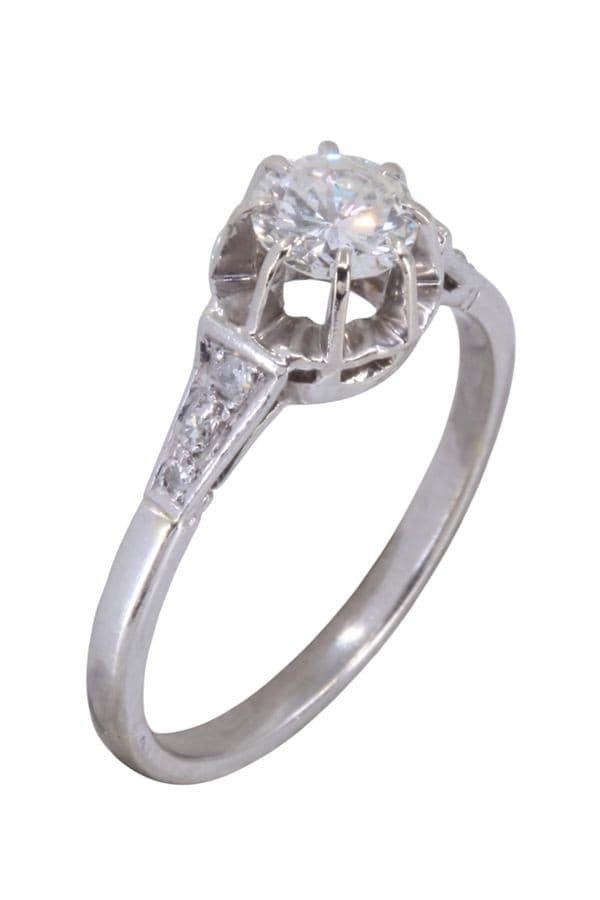Solitaire Ancien Diamants 0.65 Carat - photo 3