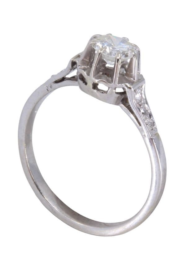 Solitaire Ancien Diamants 0.65 Carat - photo 4