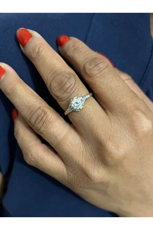 Solitaire Ancien Diamants 0.65 Carat - photo 2