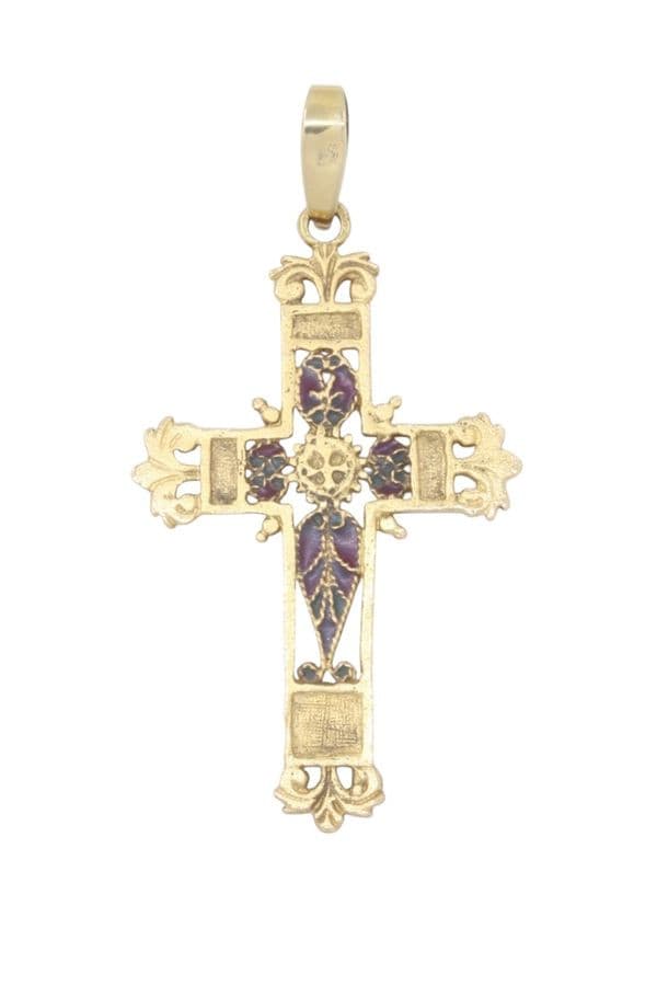 Croix Ancienne Émaillée - photo 3