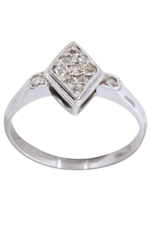 BAGUE ART-DÉCO DIAMANTS, photo 2 sur 3