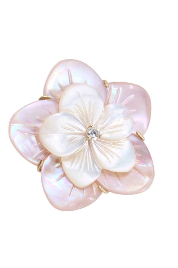 Bague Fleur Nacre et Diamant - photo 4