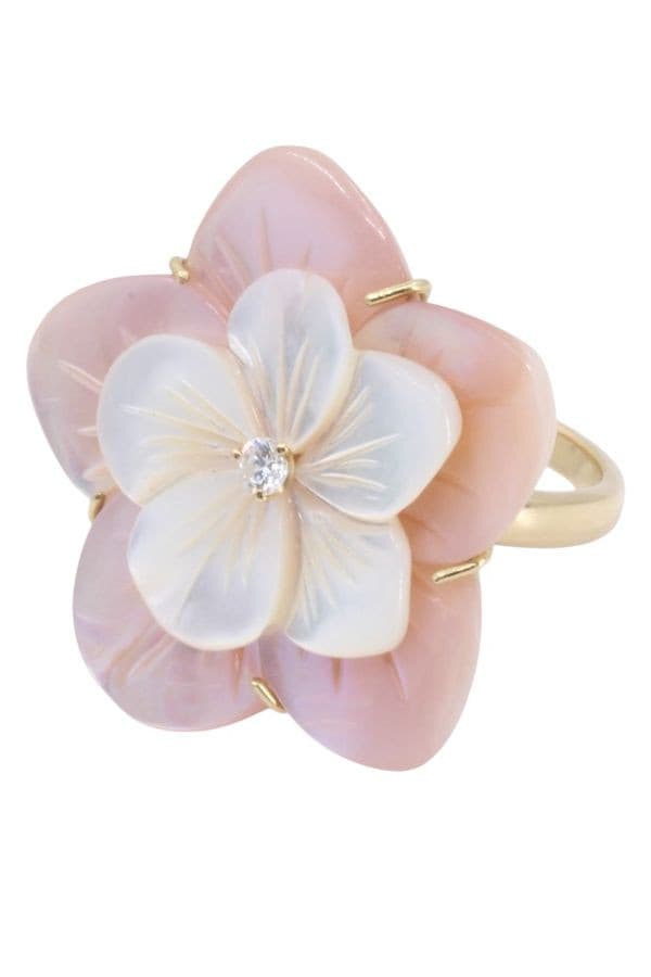 Bague Fleur Nacre et Diamant - photo 5