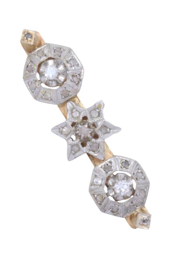 BROCHE DIAMANTS ART-NOUVEAU, photo 2 sur 3