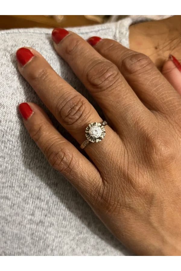 Solitaire Ancien Diamant - photo 2