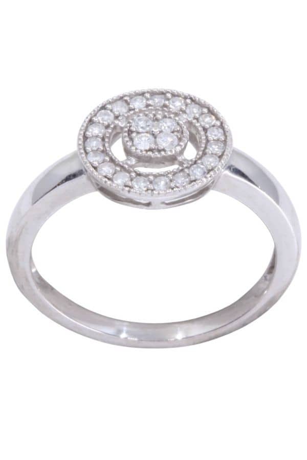 BAGUE MODERNE DIAMANTS, photo 2 sur 3