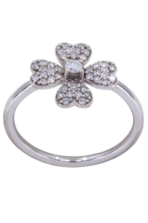 Bague Trèfle Diamants