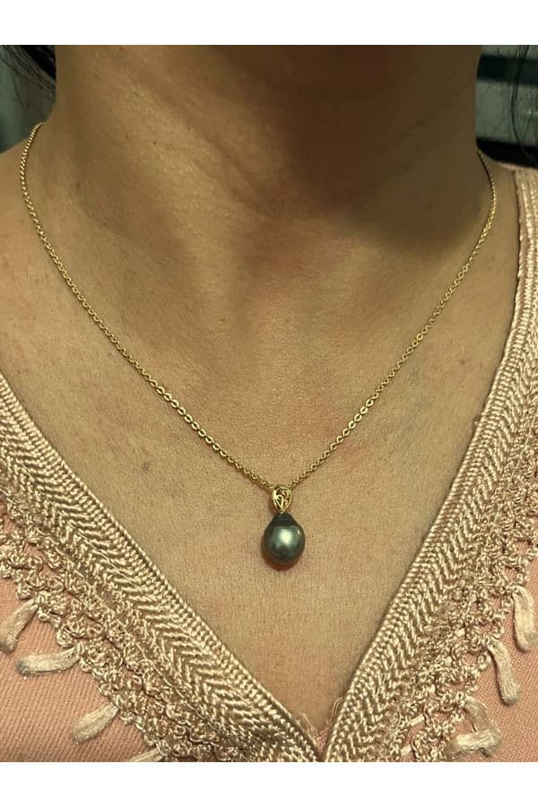 Pendentif Perle Noire - photo 2