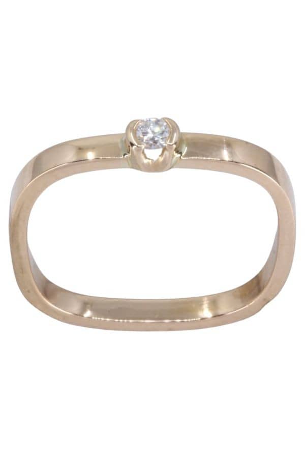 SOLITAIRE CARRÉ DIAMANT, photo 2 sur 3