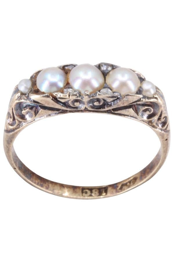 Bague Jarretière Perles