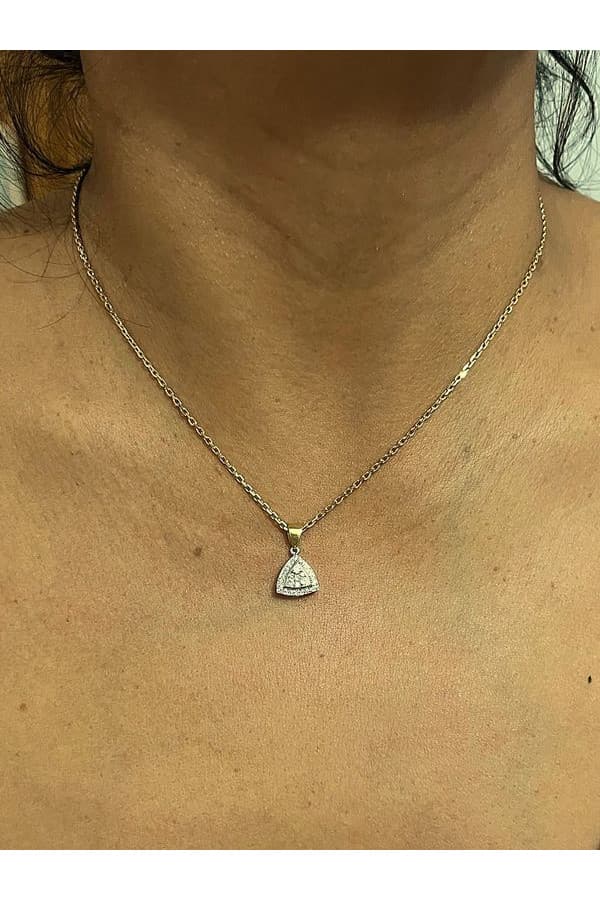 Pendentif Triangle Diamants - photo 2