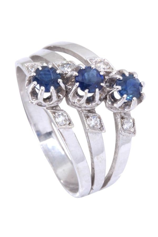 Bague Moderne Saphirs et Diamants - photo 5