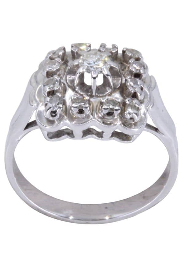 BAGUE DIAMANTS ANNÉES 50, photo 2 sur 3