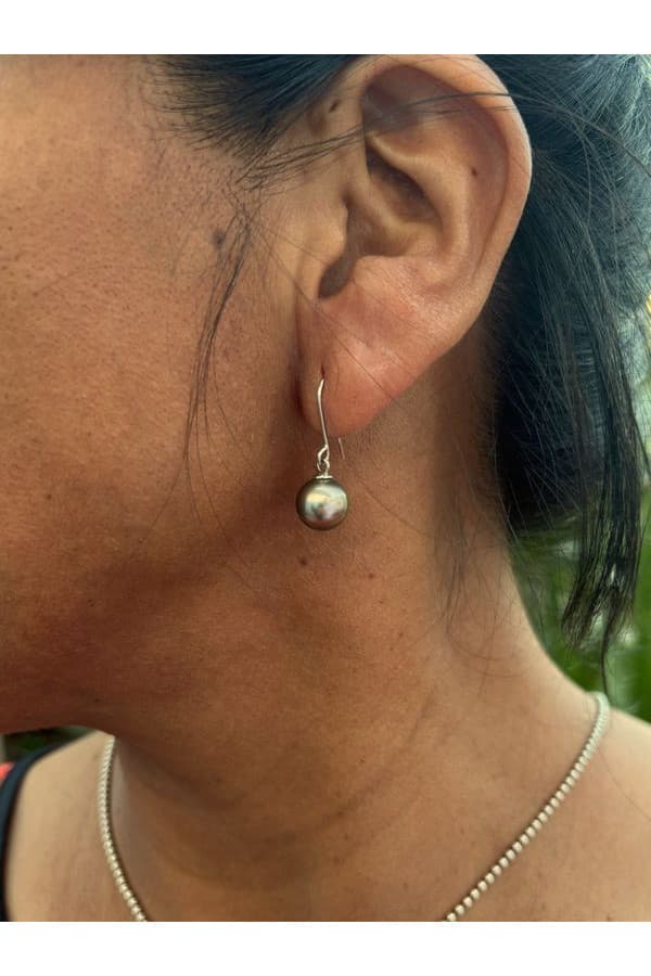 Boucles d'Oreilles Perles Noires